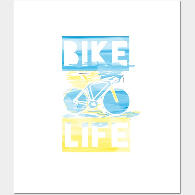 Retro bike graphic life Wall Art by Polypie